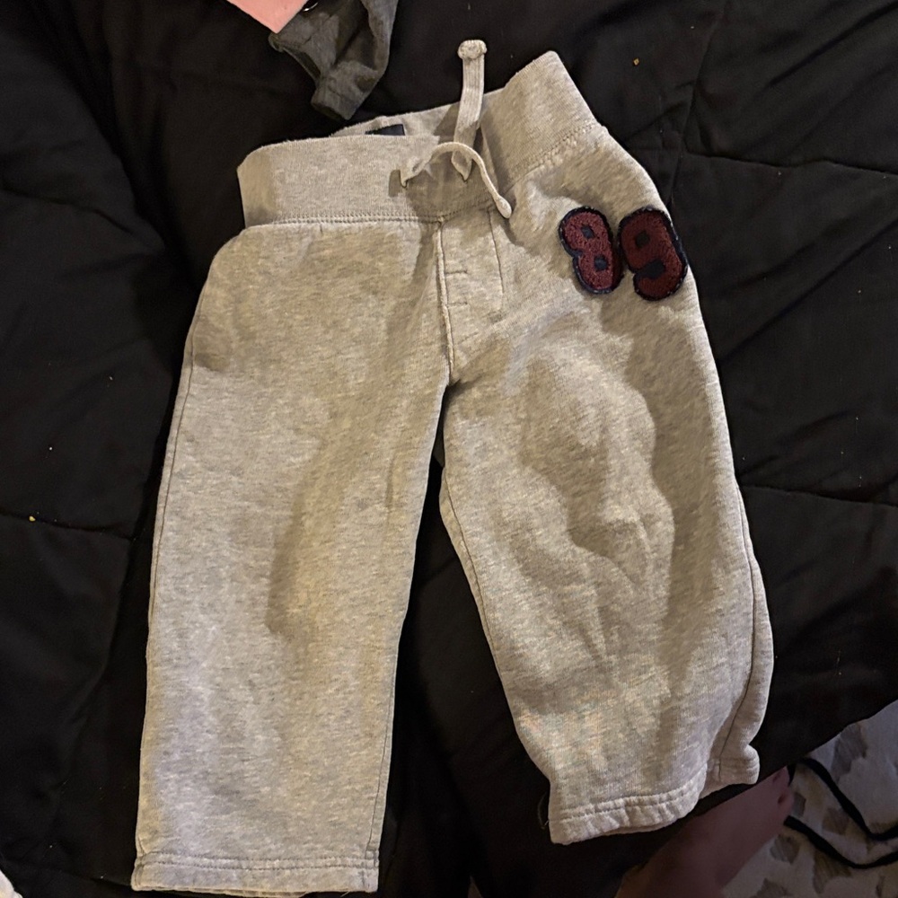 GAP Gray Kids Sweatpants with Red 89 Patch